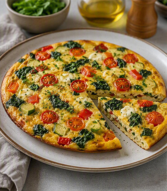 Gemüse mit Frittata